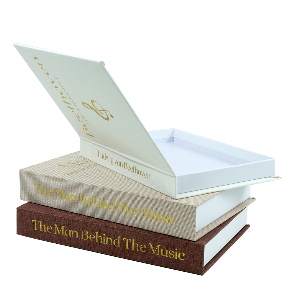 Magnetic Linen Decorative Faux Books