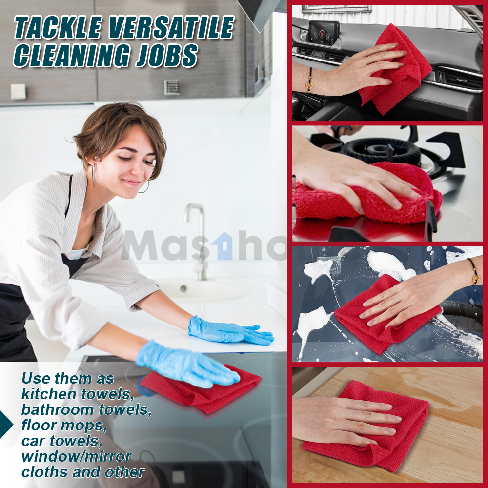 Multicolor Microfiber Dish Cloths 30x30 cm 4