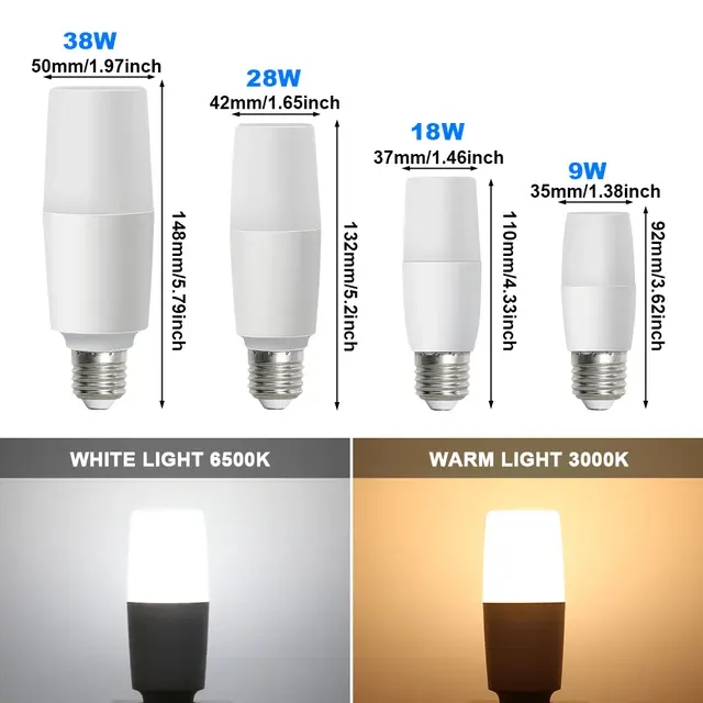 E27 LED Bulb 9W 18W 28W 38W 3