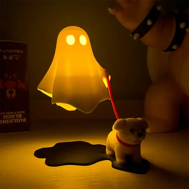 3D-Printed Ghost and Dog Figurine Halloween 3