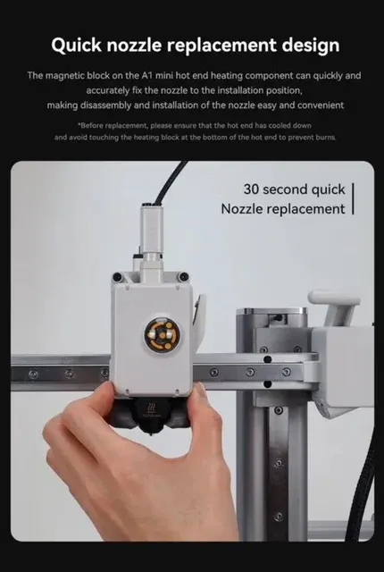 Hotend Kit for Bambu Lab A1 with Steel Nozzle 3