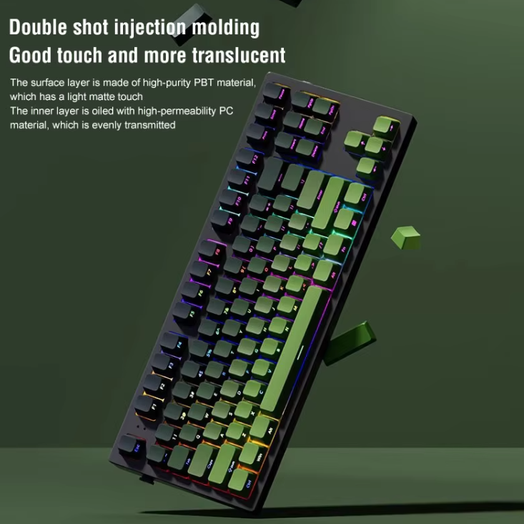 Matcha Gradient Two-Color PBT Keycaps 136 3