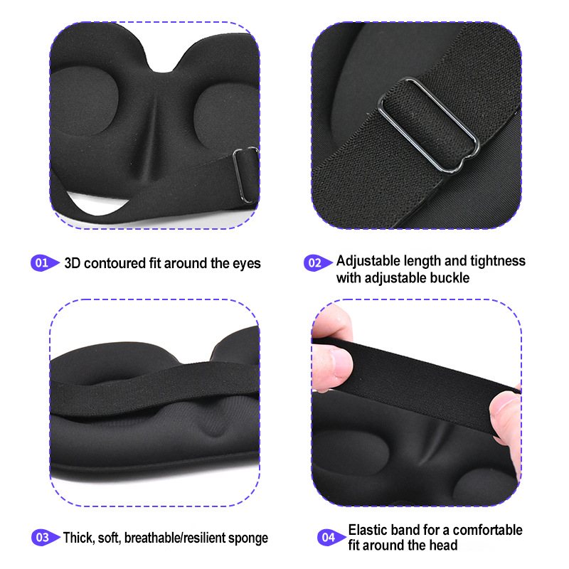 Light-Blocking 3D Eye Mask for Women 4