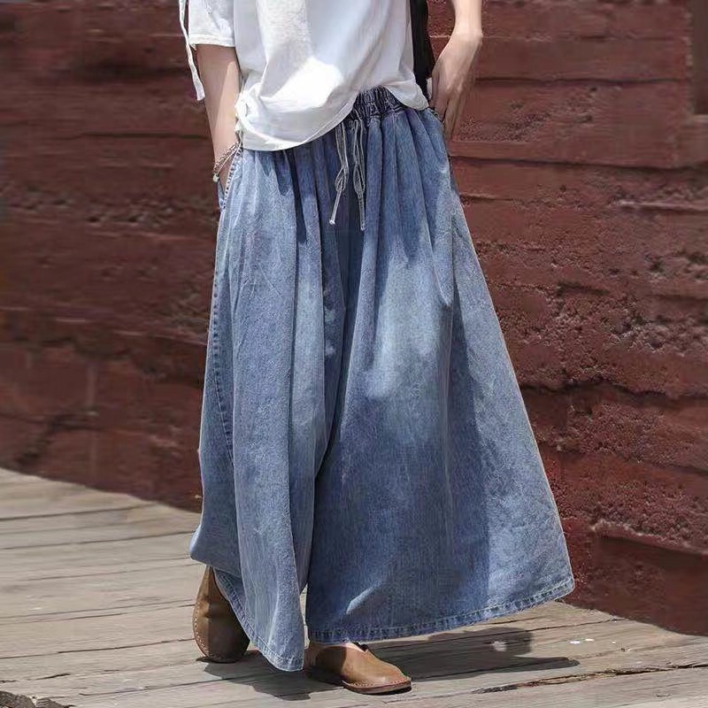 Wide Leg Slim Women's Short Lantern Jeans Women
