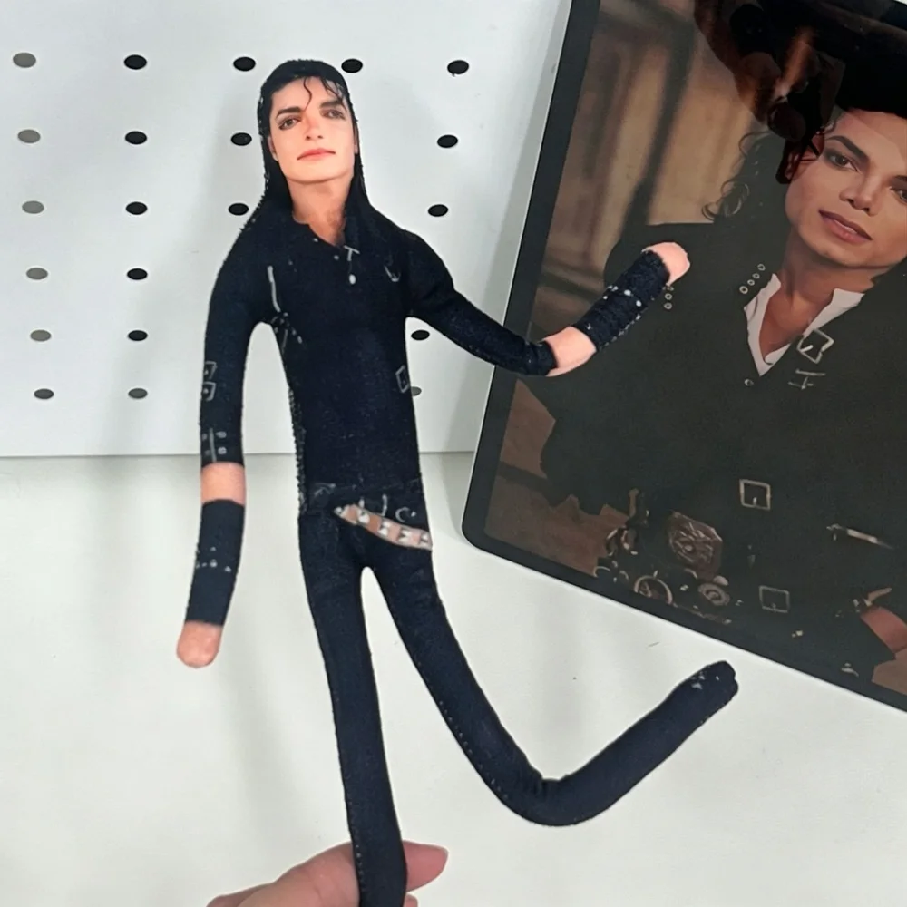 28cm Michael Jackson Gelenkige Plüschfigur Kawaii Weiches Spielzeug