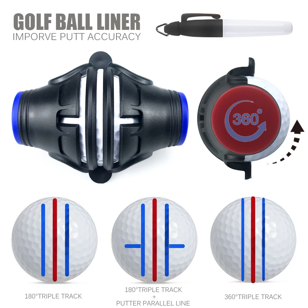 360 Grad Rotierenden Golf Ball Liner Marker Vorlage 2