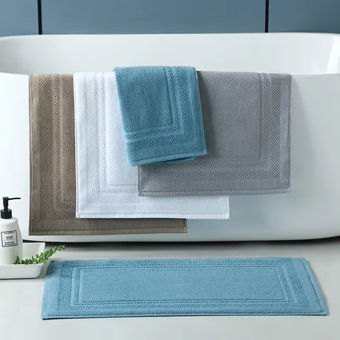 White Beauty Salon Floor Towel Flat Woven Hotel