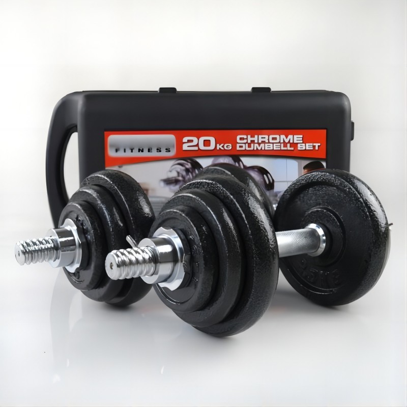 Cast Iron Adjustable Dumbbell 10kg Black