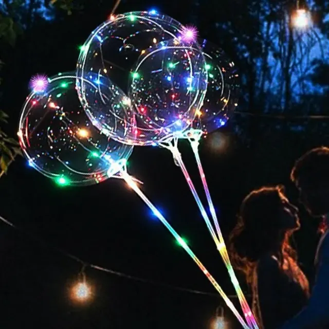 18-Zoll-PVC-LED-Bobo-Ballon-Set Bunt 4