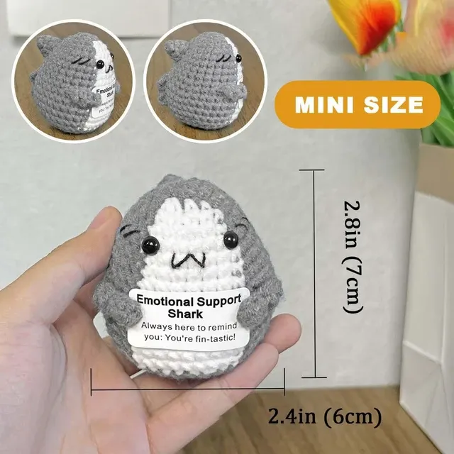 Crocheted Shark Figurine 3