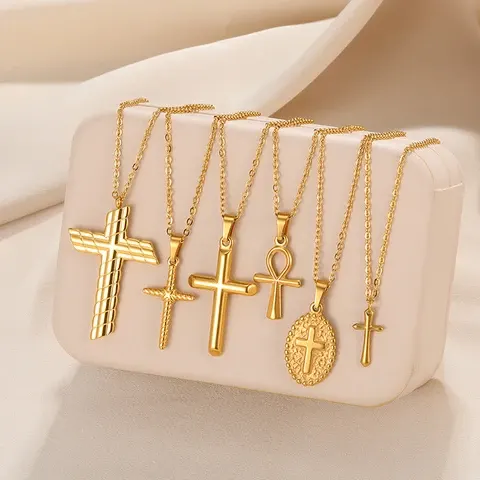 18K Gold Plated Cross Necklace