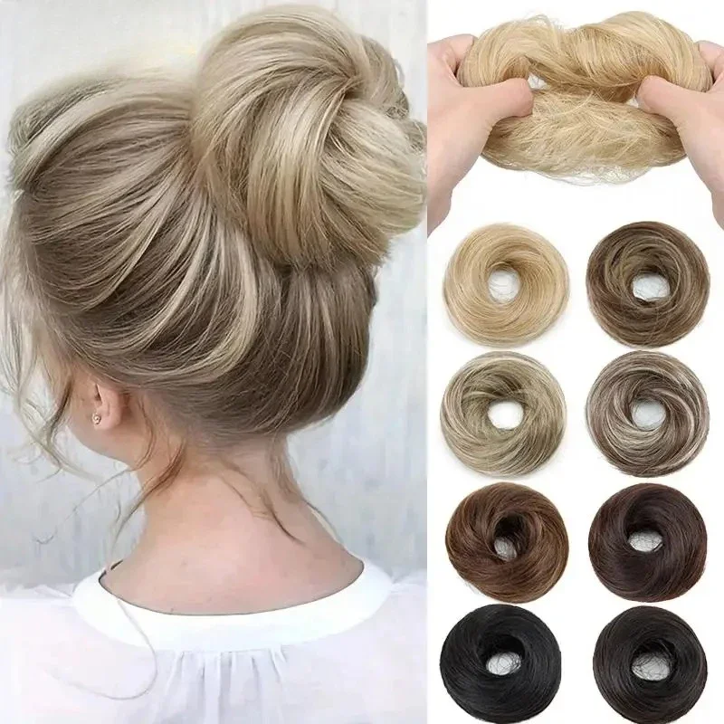 Synthetic Messy Donut Hair Bun for Women 2