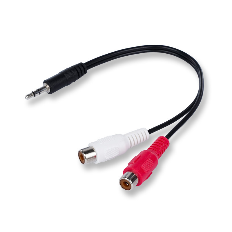 3.5MM one in two 2RCA Female Audio Cable