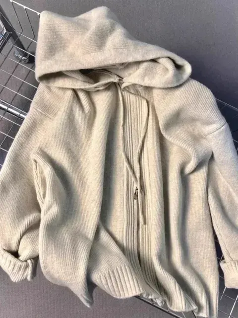 Hooded Knit Sweater 2