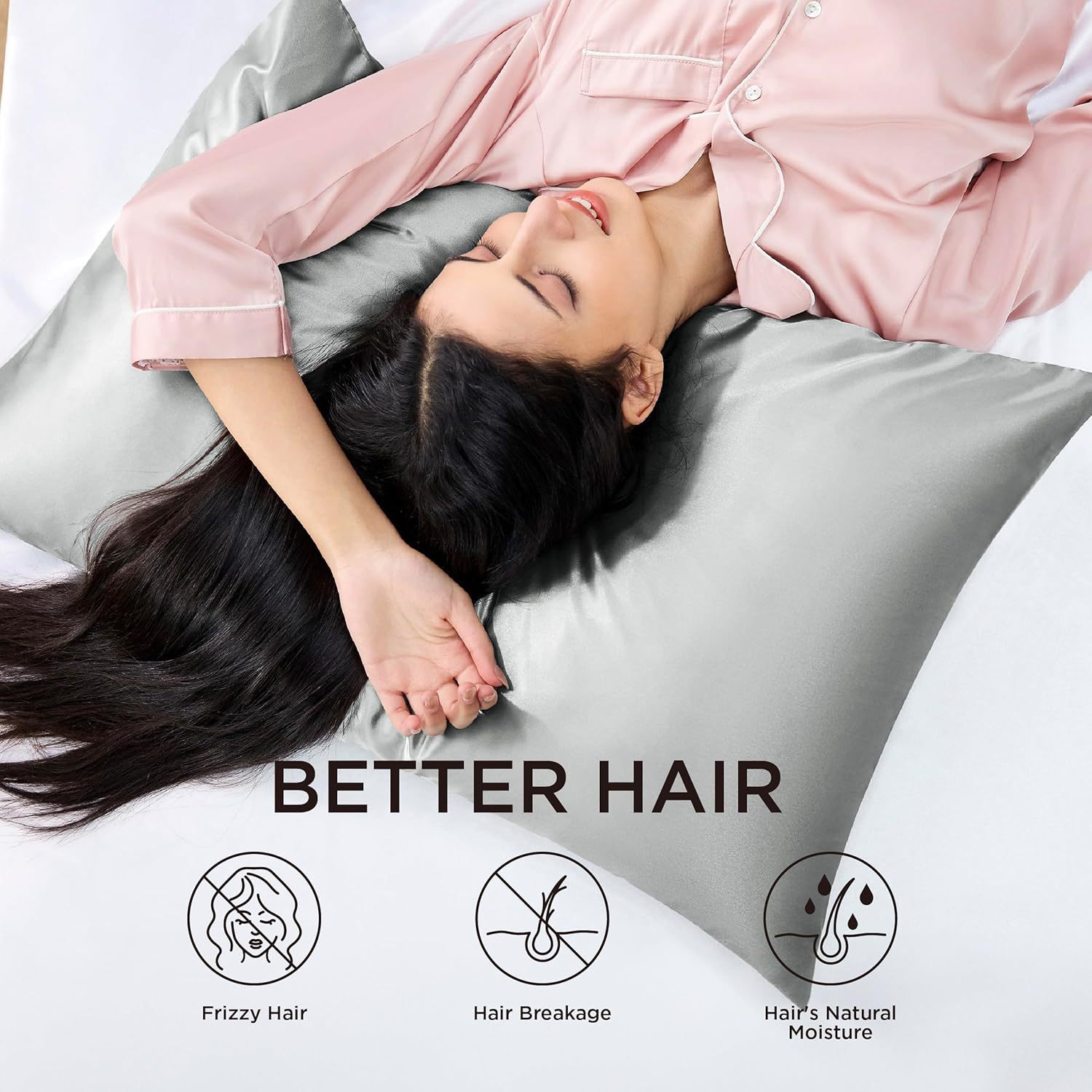 Satin Pillowcase With Zipper Closure 2