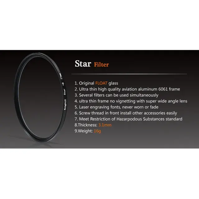 Star Effect Lens Filter for Cameras 3