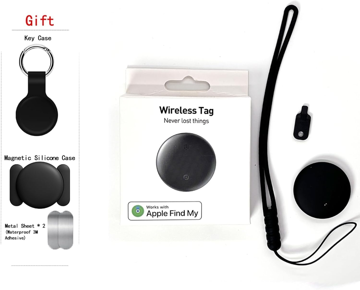 Anti-Theft Tag Set with Keyring 2