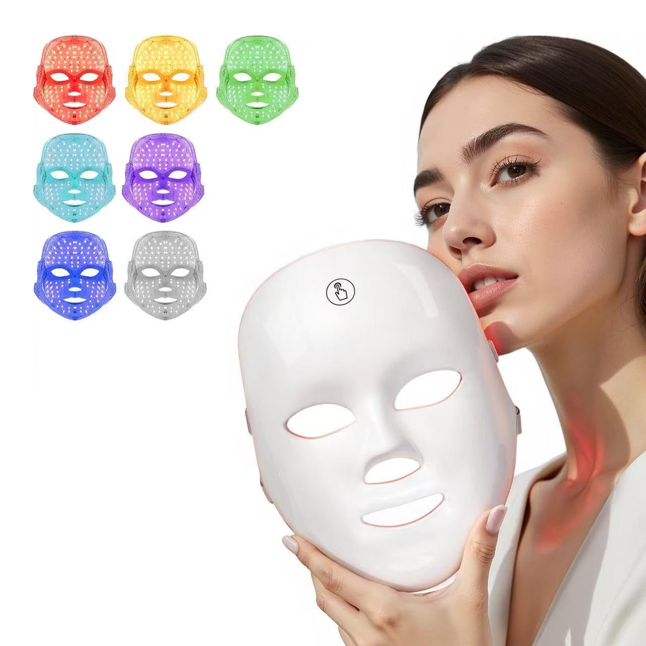 NQK 7 Color 90 LEDs Light Therapy Face