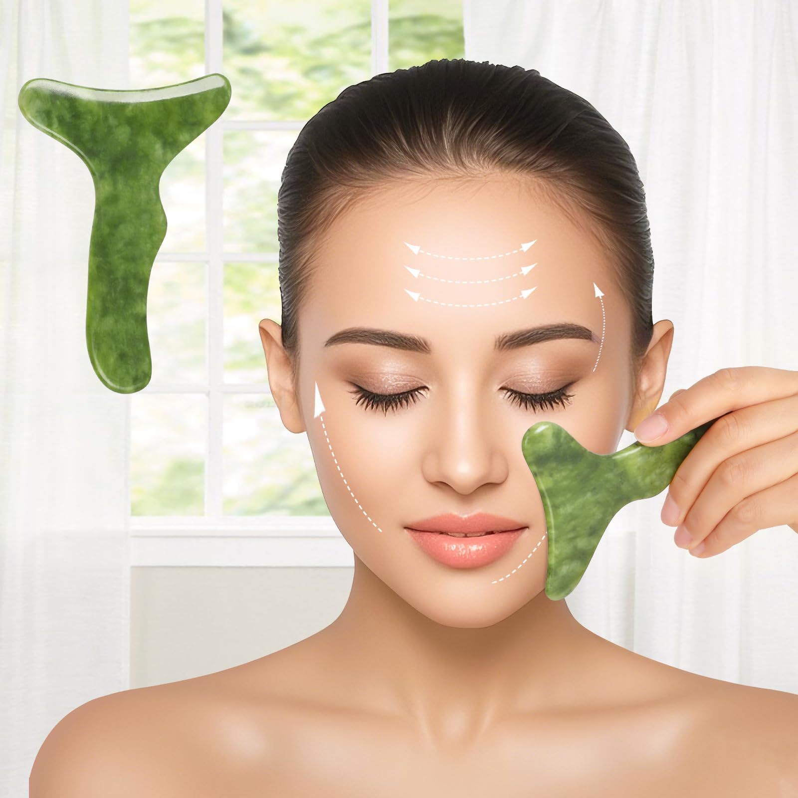 Jade Stone Gua Sha Massage Tool Set for