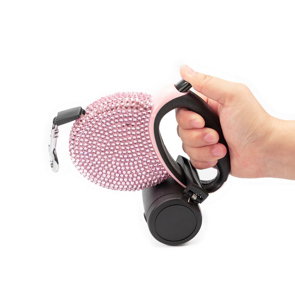 Retractable Dog Leash With Dispenser and Poop Bags 2