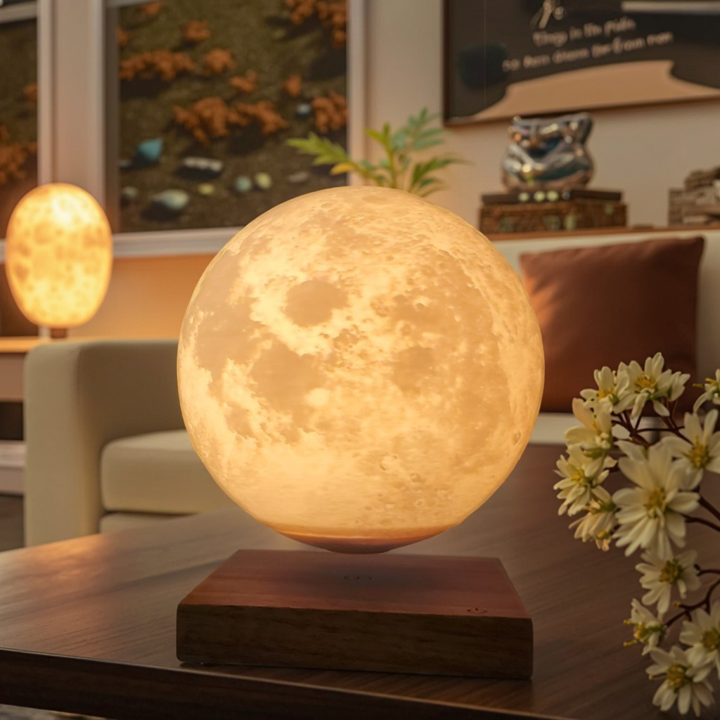 Floating Magnetic LED Moon Night Light 2