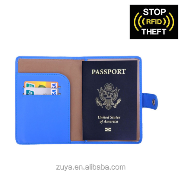 Large Capacity PU Leather RFID Blocking Travel Passport 3