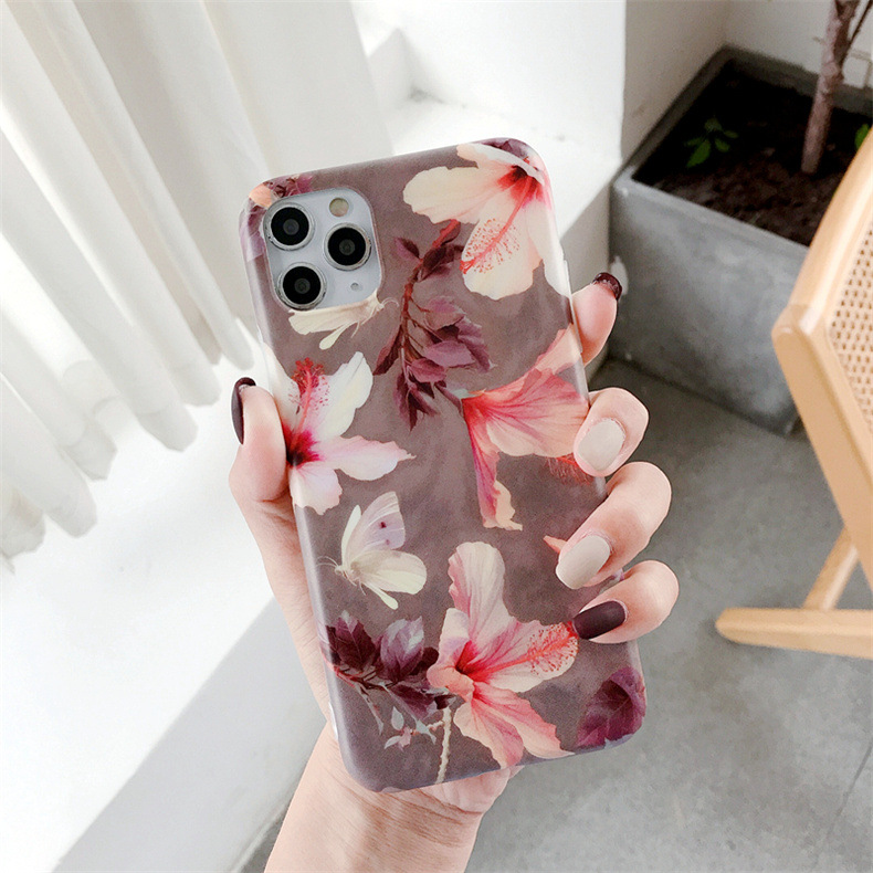 Compatible With Apple Simple Flower iPhone Case Silicone
