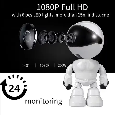 Intelligente Roboter-WLAN-IP-Kamera 1080P HD Babyphone und Heimsicherheit