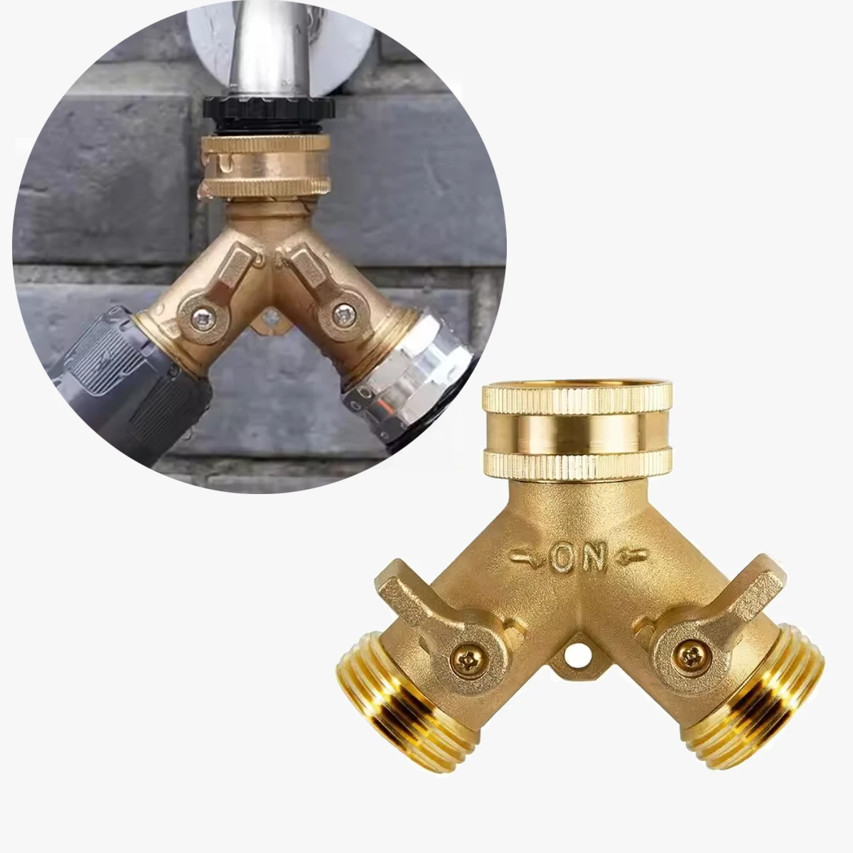 Brass Faucet Adapter with 3/4-Inch Connection 2