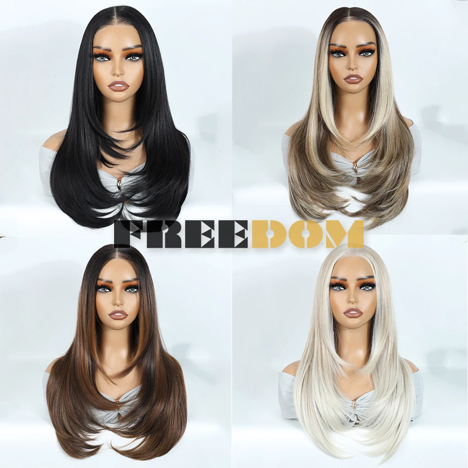 Ombre Brown Layered Lace Front Wig 2
