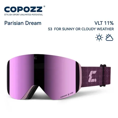 COPOZZ Winter Magnetische Skibrille Erwachsene Outdoor UV400 Schutz