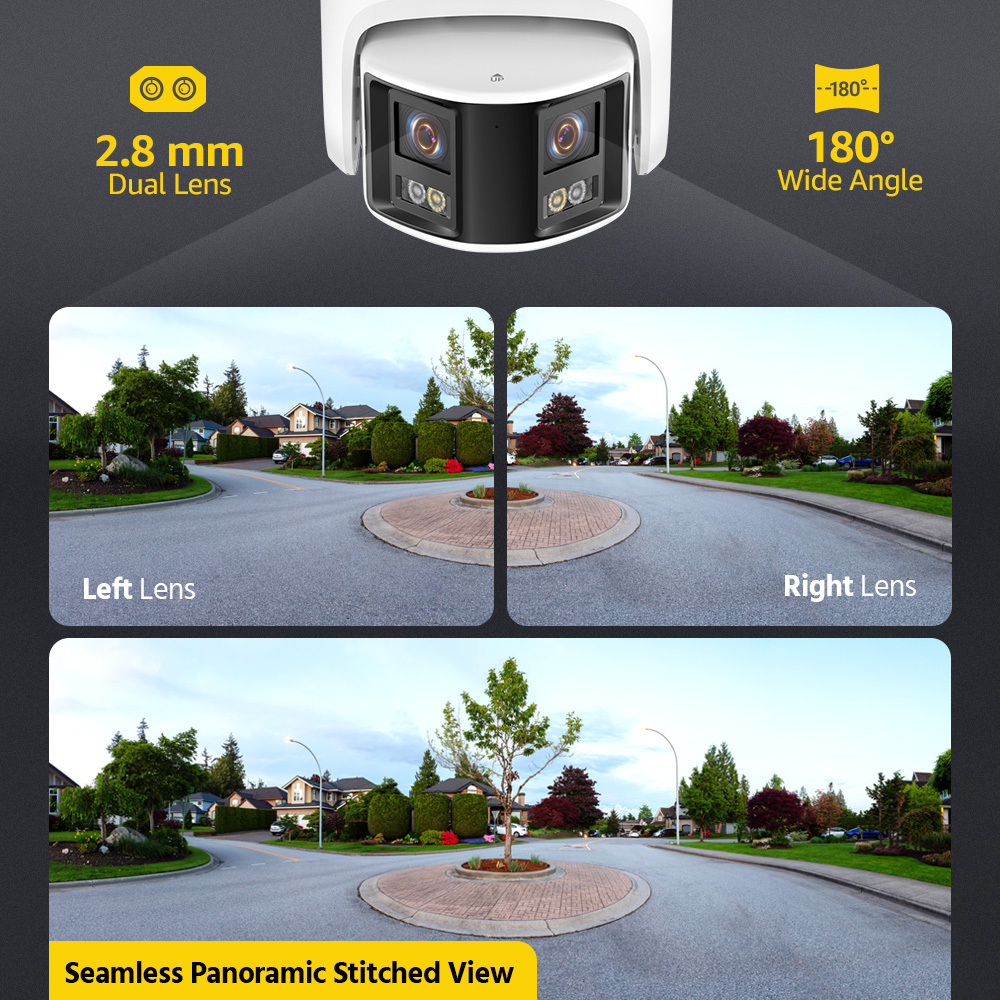 Netzwerk-Überwachungskamera 6MP 180° Panorama IP67 3