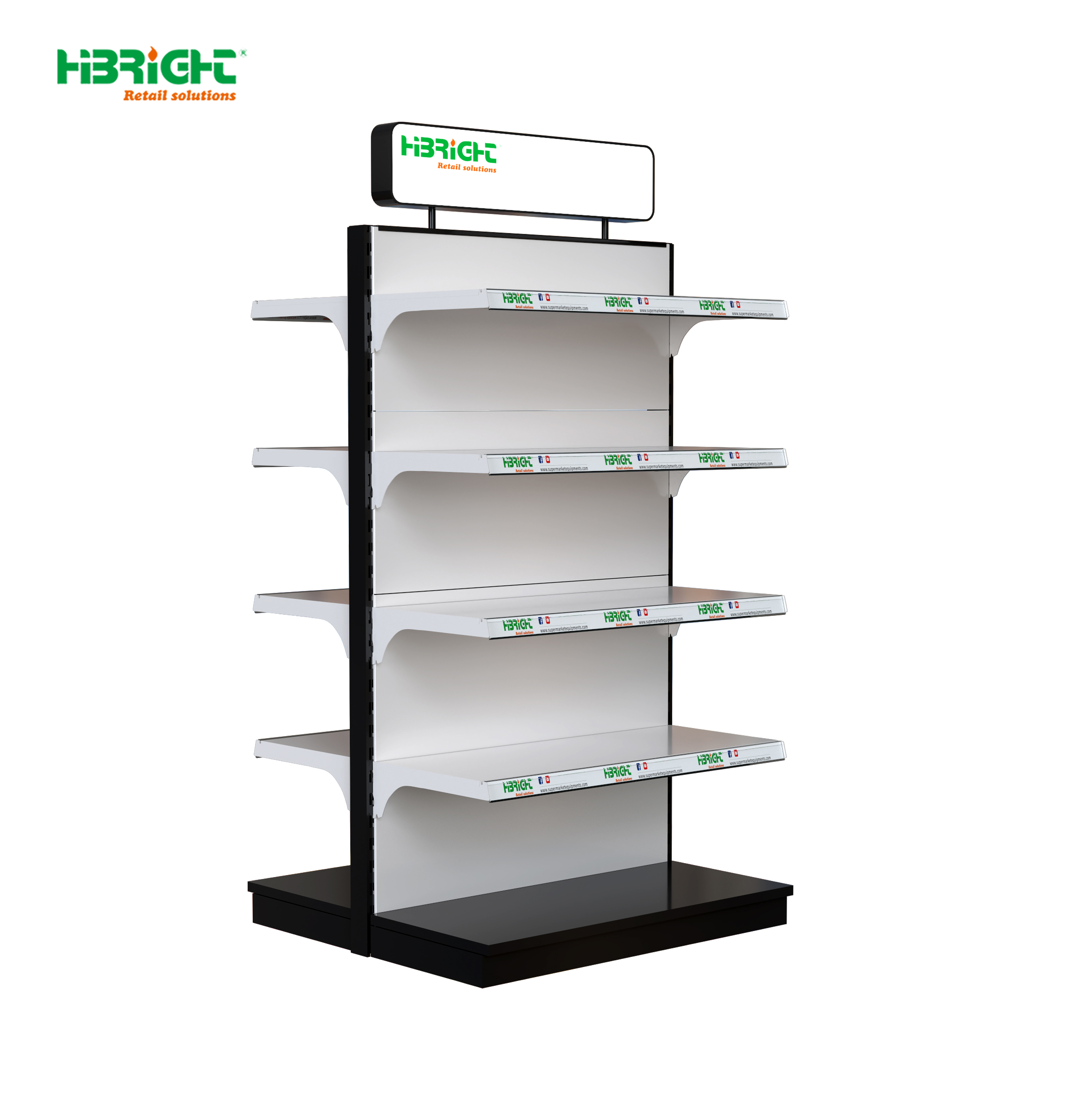 LED Gondola Shelf with Advertising Board