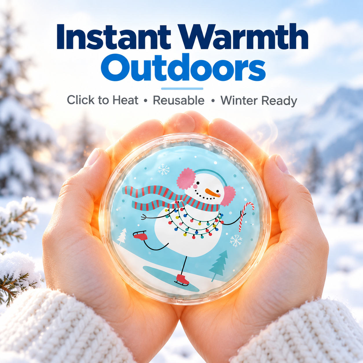 Portable Reusable Snap Heat Pad for Outdoor Warmth