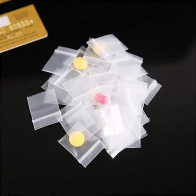 100 Stücke 20 Drähte Mini Klare Ziplock Plastiktüte 4