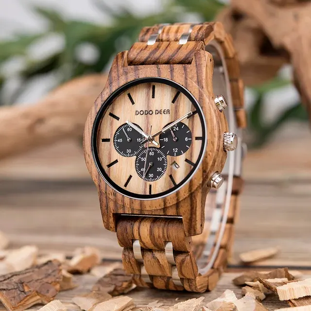 Handgefertigte Business-Quarzuhr mit 22mm Band 3
