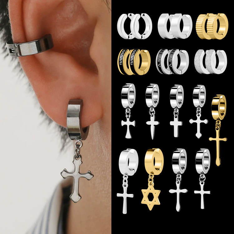 Blätter Ohrklemme in Goldoptik ohne Piercing 3