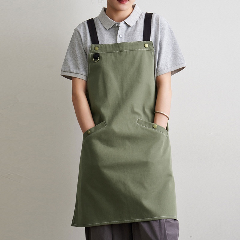 Cotton Bib Apron for Bakery and Café