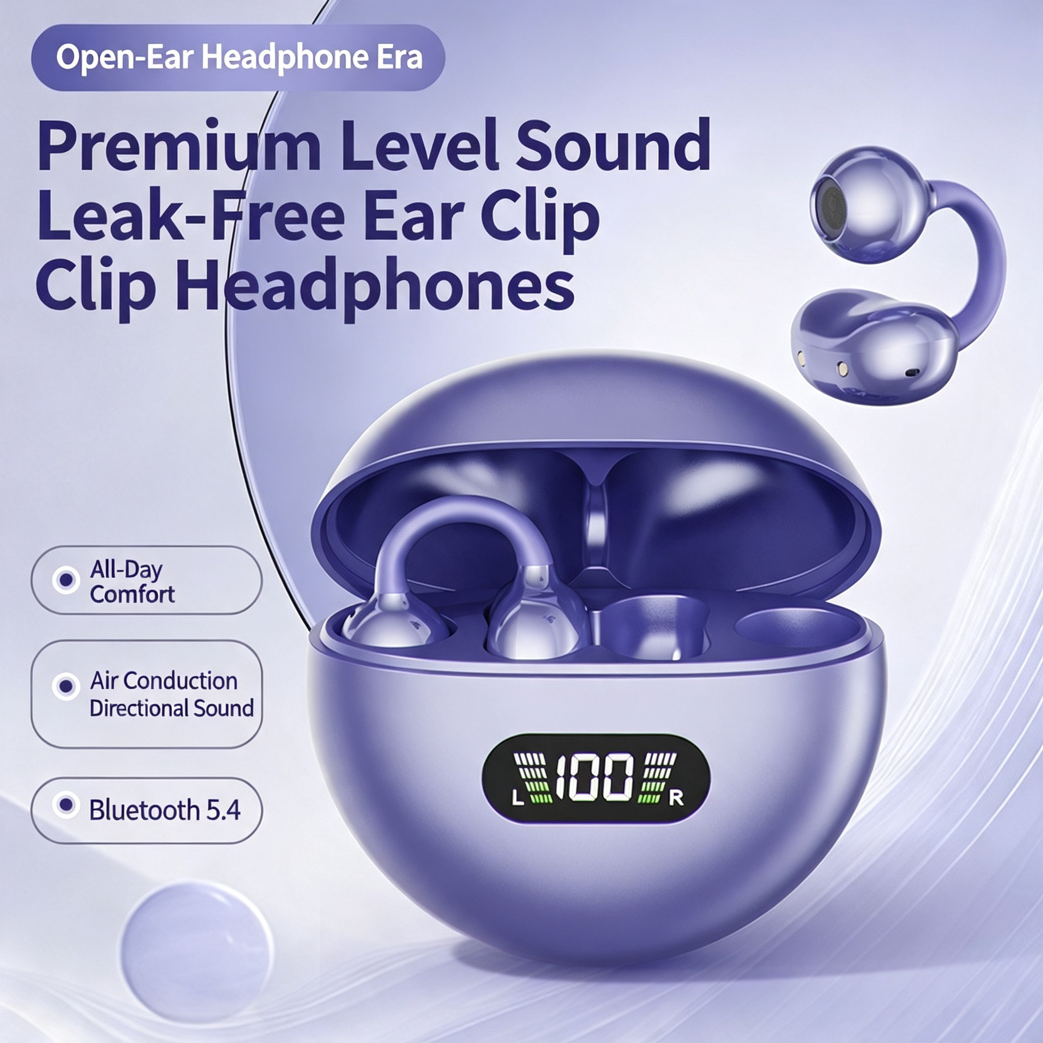 Bone Conduction Tws AI Meeting Recording Headphone Earphone