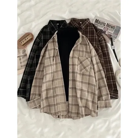 Plaid Button-Up Shirt