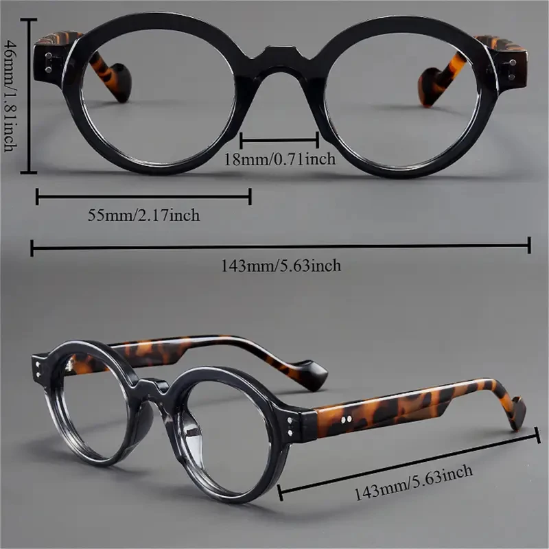 Vintage Reading Glasses Set, Round and Square 2