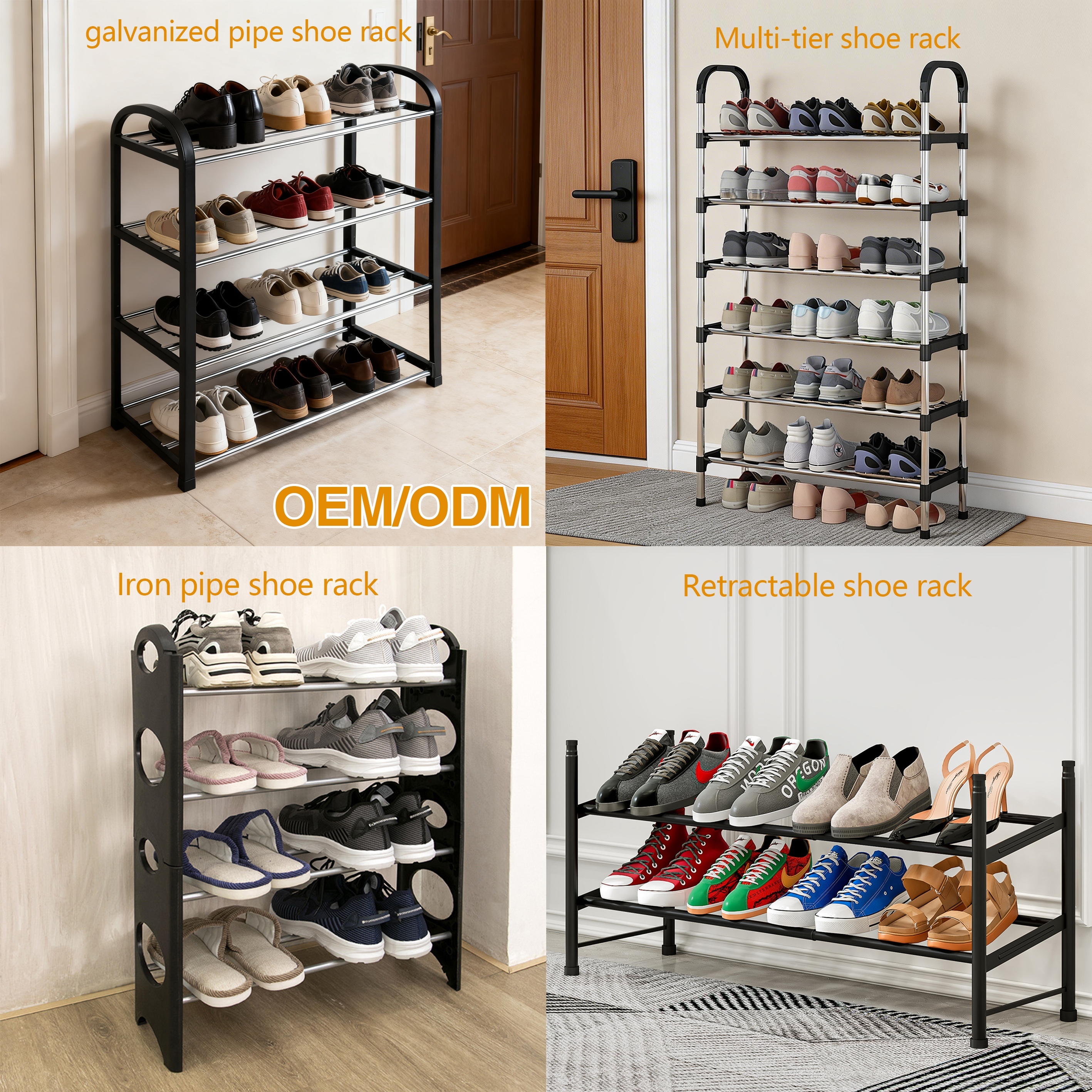 Schmales Metall-Schuhregal für den Eingangsbereich 3