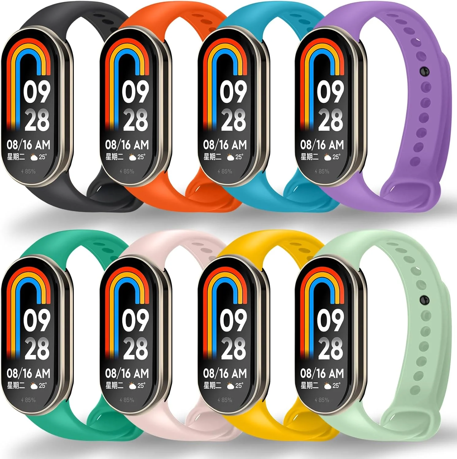 Silikonarmband für Xiaomi Mi Band 10 9 8 2