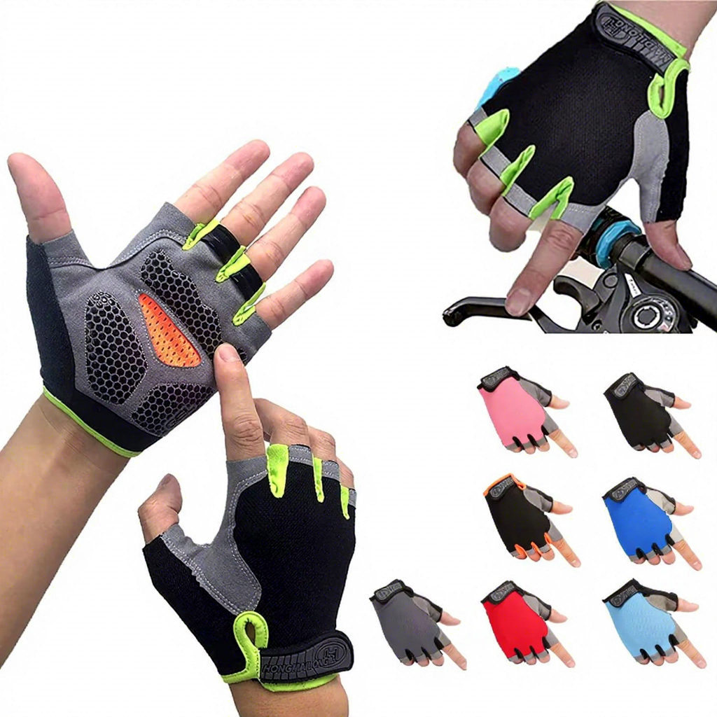 Unisex Fitness Gloves For Cycling Motorcycle Riding Half-Finger