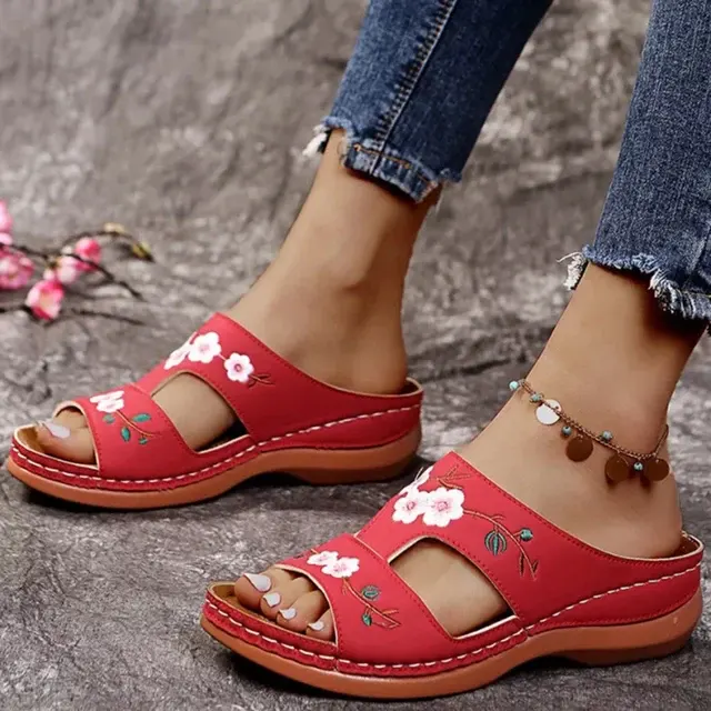 Embroidered Leather Sandals 2