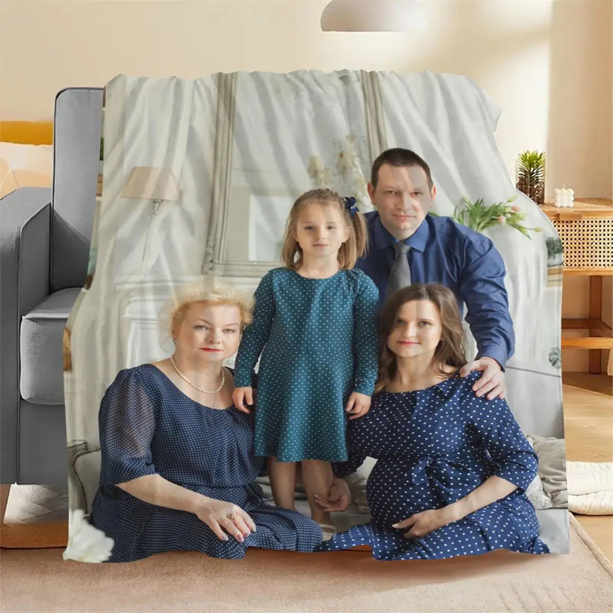 1 Stück Personalisierte Fotodecke Flanelldecke mit Foto Bilddecke 4