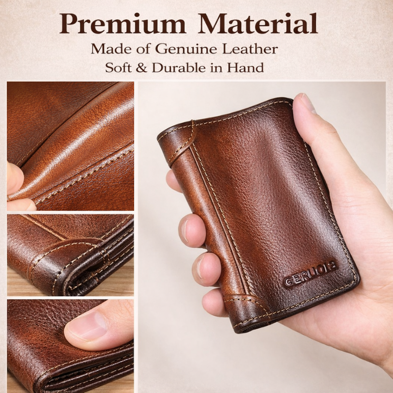 Slim Genuine Leather RFID Men's Wallet 2