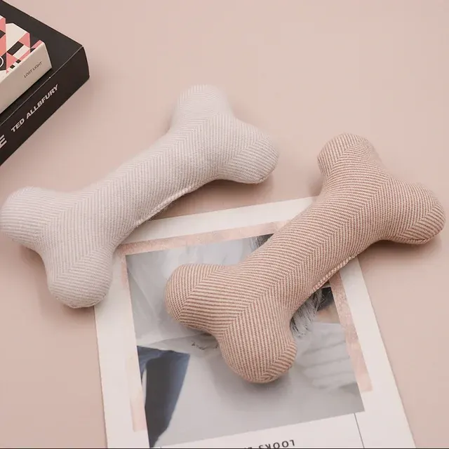 Eco-friendly Comfortable Bone-shaped Felt Dog Chew Toys Style 2