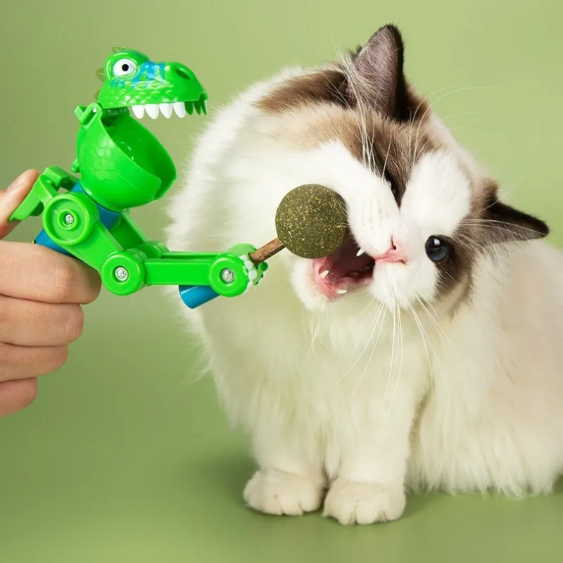 Katzen Spielzeug Haustier Teaser Stick Dinosaurier Roboter Interaktives