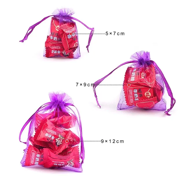 100 Organza Drawstring Gift Pouches 4